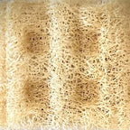 Waffle-textured surface of a GnawLoof™ loofah biscuit