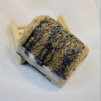 Sustainable and eco-friendly natural loofah (luffa) sponge bar soap made in California that can be used for men's selfcare