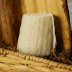 Sustainable and eco-friendly selfcare natural loofah (luffa) sponge with a string, size medium